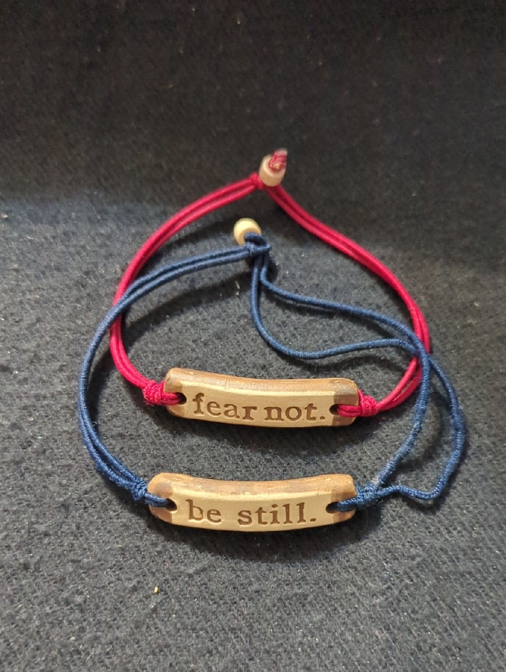 MudLOVE Inspirational Be Still And Fear Not Stretchy Cord Bracelet Set